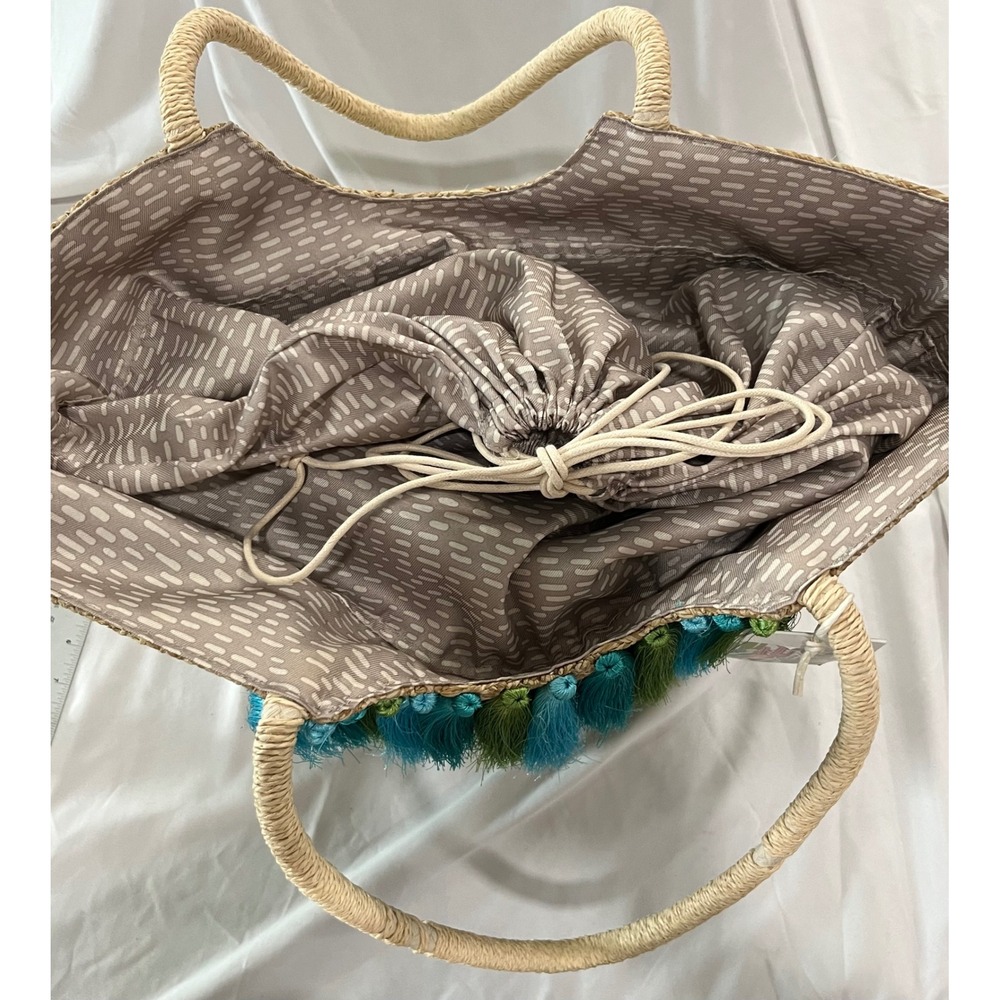 Sakroots‎ Artist Circle Lola Beach Bag Cactus Floral Straw Tote Summer Vacation - Picture 5 of 9